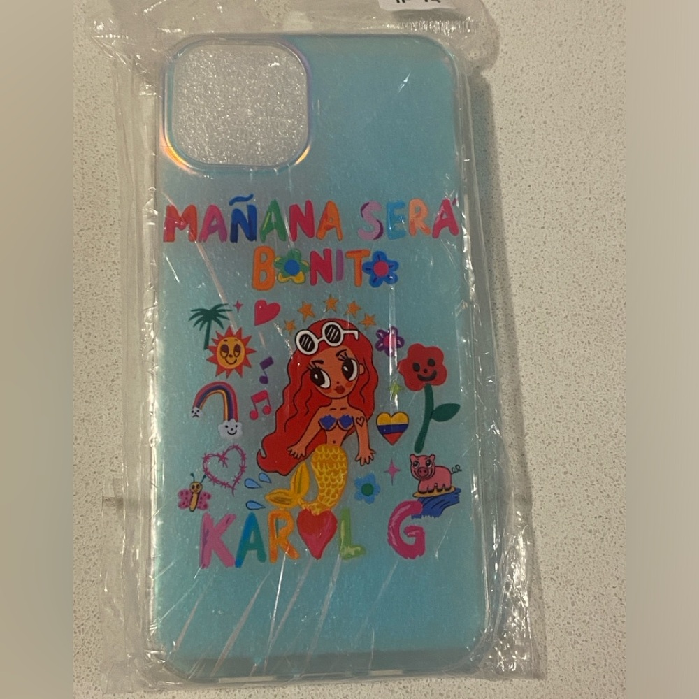 Karol G iPhone 14 case “Mañana Sera Bonita” with keychain